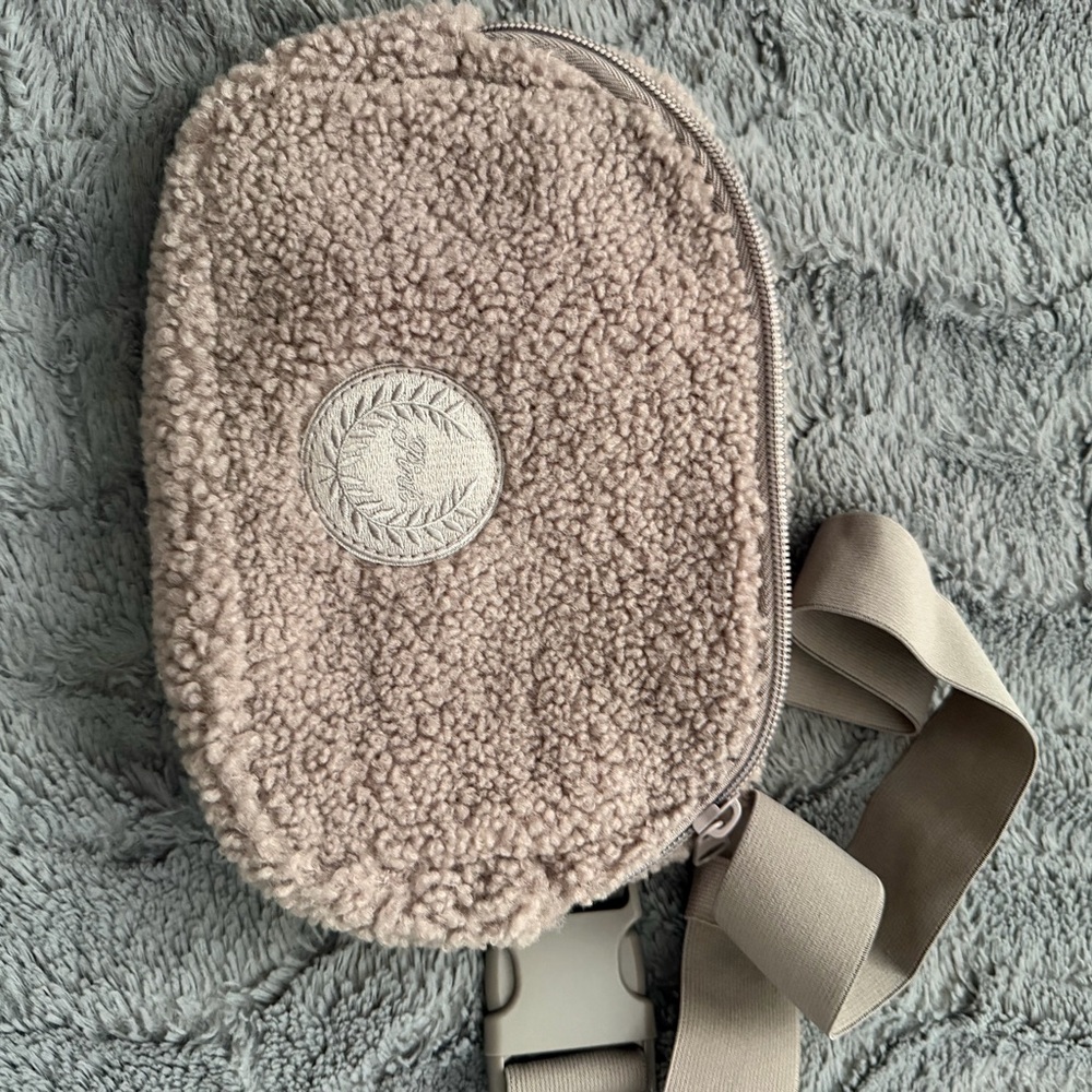 PINK tan fanny pack